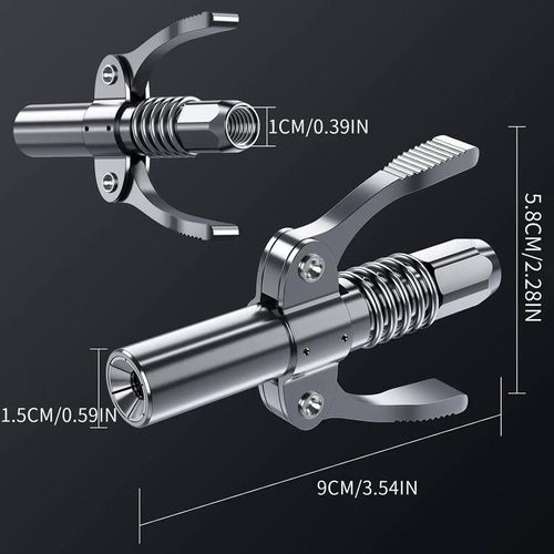 Leaking-proof Grease Tools Coupler, 12000PSI High Pressure Lubricating Oil Nozzle Accessory Compatible with 0.32 Cm Npt Lubricating Oil Nozzle