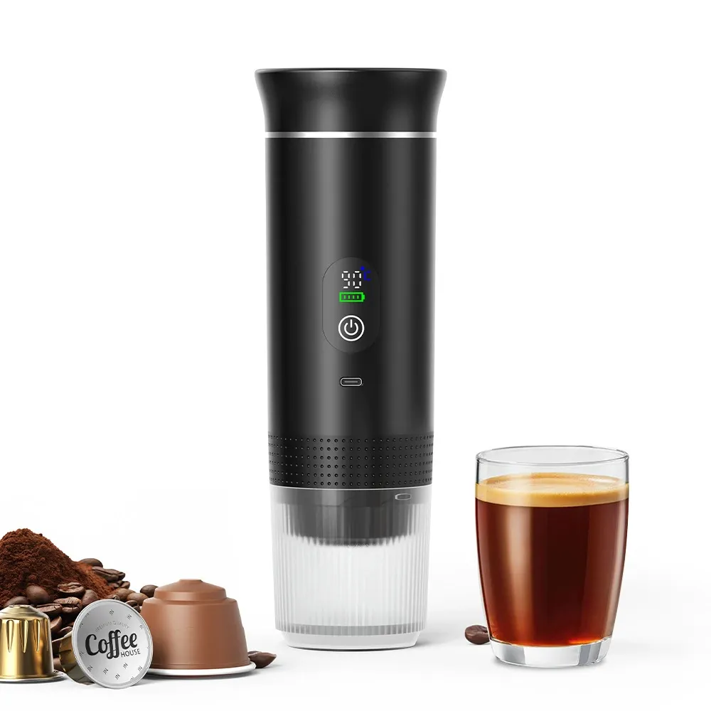 New Portable Capsule Coffee Machine | Automatic Heating Outdoor Car Home Use | 15Bar Espresso Pump Pressure Electric