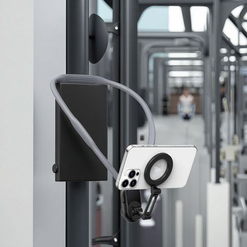 Magnetic Neck Mount for Phones - Hands Free POV Vlog Holder Chest Strap, Compatible with iPhone 16 15 14 13 Android Action Cameras Smartphone Accessories