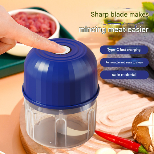 2025 New Mini Electric Garlic Chopper Multifunctional Food Processor for Baby Food Meat Grinding - Portable Kitchen Blender for Home Use