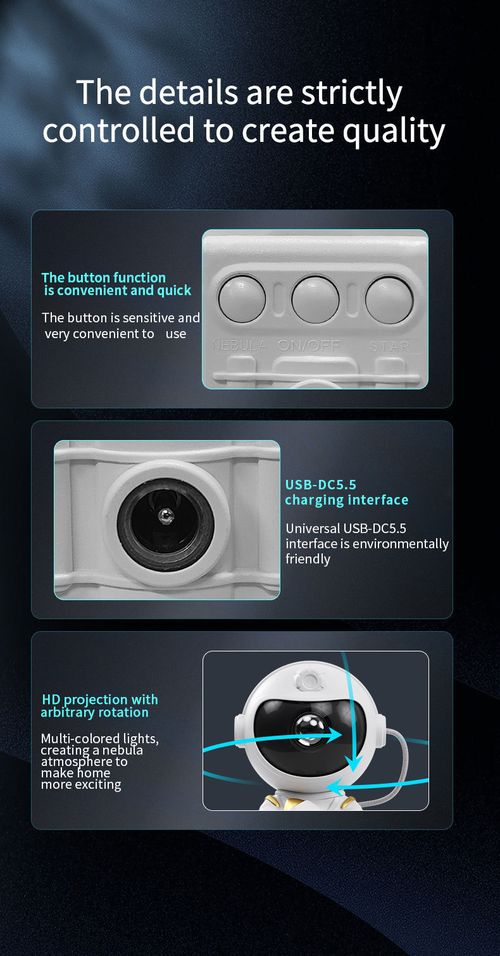 Astronaut Galaxy Star Projector Starry Night Light - Starry Nebula Ceiling Projection Lamp with 8 Modes, Remote and 360° Adjustable, Gift for Kids Adults for Bedroom Decor Aesthetic