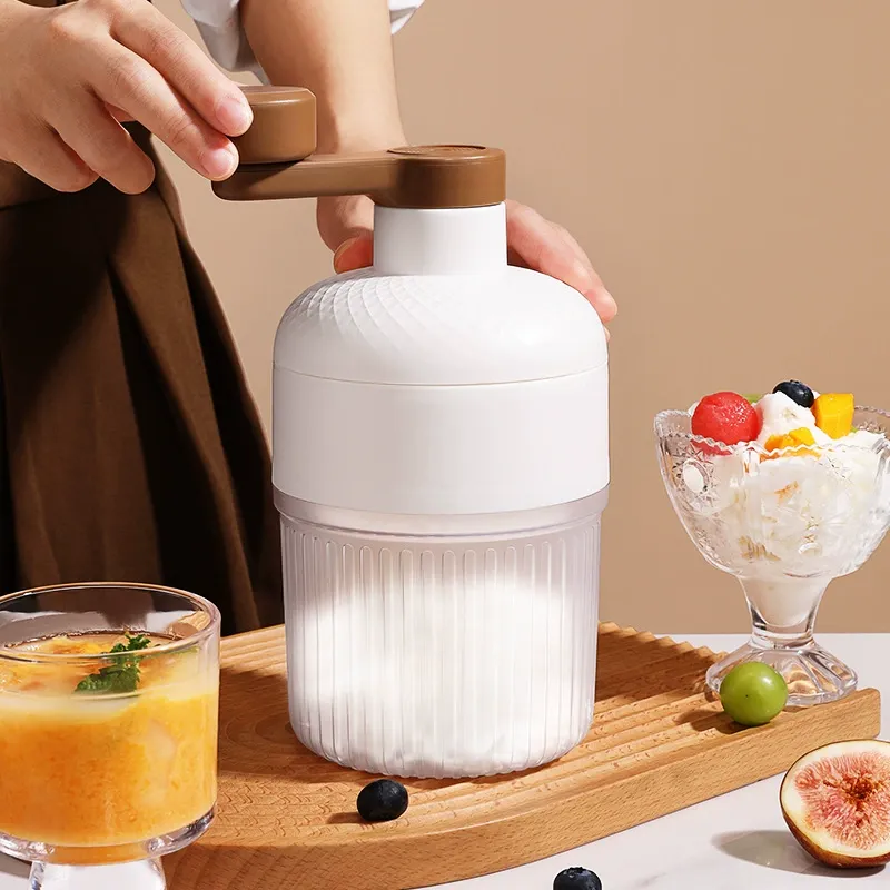 2025 New Manual Ice Shaver | Portable Hand-Cranked Snow Cone Maker | No-Electricity Shaved Ice Machine | Home & Street Vending Use | Includes 2 Ice Trays