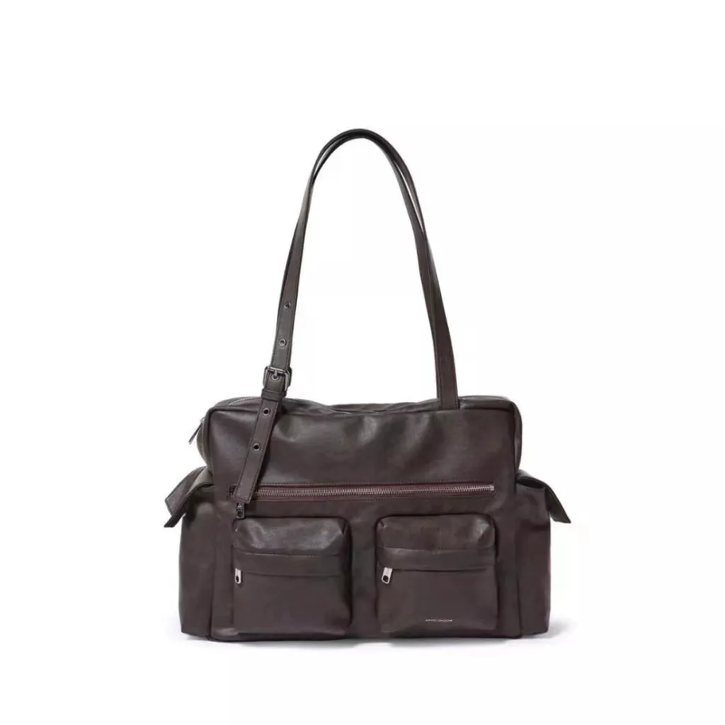 Samo Ondoh Korean Fashion Women's Armpit Motorcycle Shoulder Bag - Multi-Pocket Design, Adjustable Crossbody Bag, Stylish Ladies' Handbag for Daily Outfits & Casual Occasions