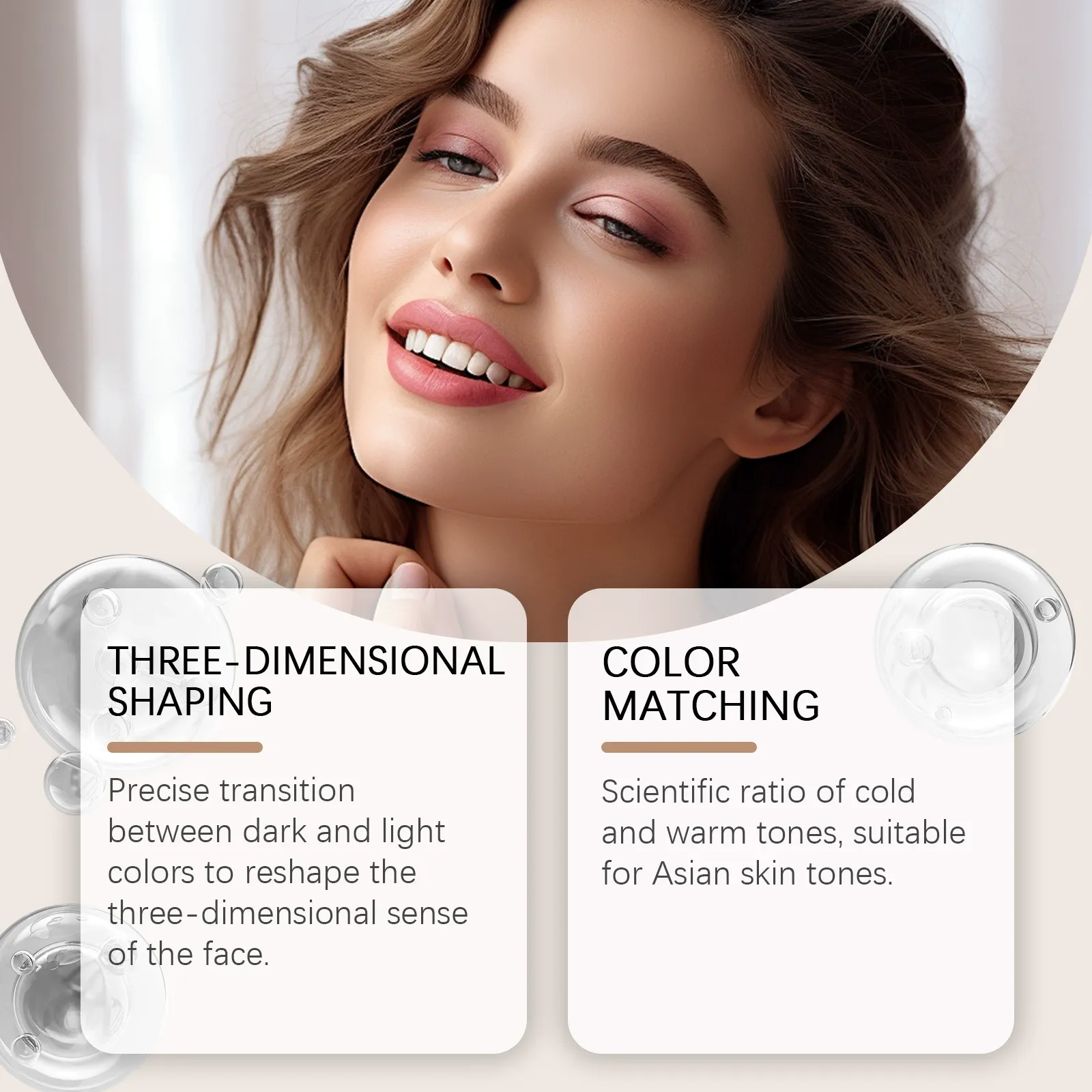ZEPHOCO Dual-Ended Contour & Blush Stickt Finish | Deep Brown + Pink for Daily On-The-Go Makeup