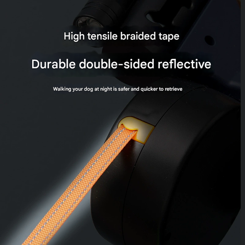 2 in 1 Retractable Dual Dog Leash - Double Head Pet Lead with LED Light, Adjustable Retractable Leash for Medium Small Dogs, Dual Pet Walking Leash for Two Dogs, Ideal for Outdoor Walking