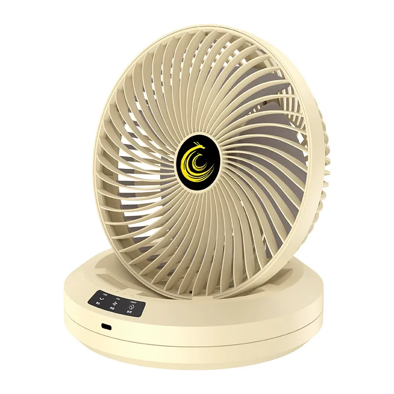 New Wall-Mounted & Desktop Fan | Low Noise, Timer, Oscillating | USB Rechargeable Air Circulator for Home, Dorm & Outdoor