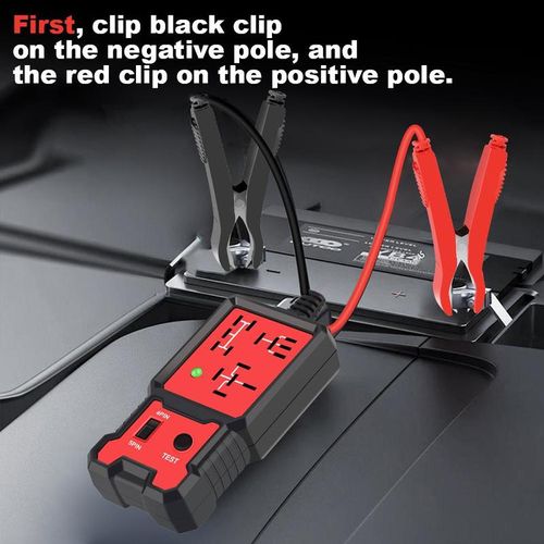 Car Automotive Circuit Tester, Car Relay Tester, Portable Battery Diagnostic Checker Tool, Professional Car Voltage Tester, Vehicle Diagnostic Tool, OBD Scanner, Red, with LED Indicator