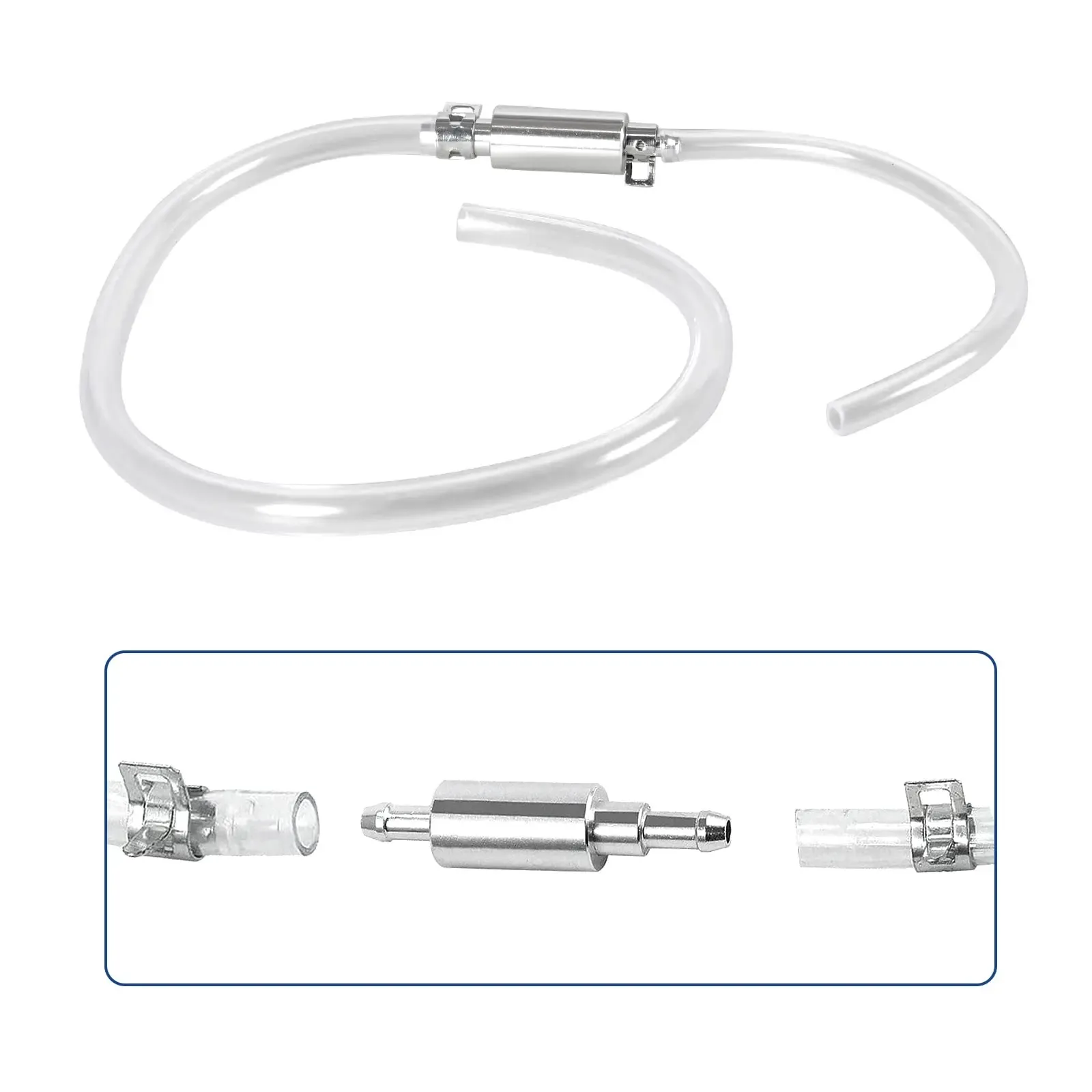 Brake Bleeder Hose - One Way Check Valve Tube Bleeding Tool Kit for Hydraulic System Bleeding, Universal Brake Fluid Bleeder Ki for Car Motorcyle Clutch, Soft Tube with Metal Clips