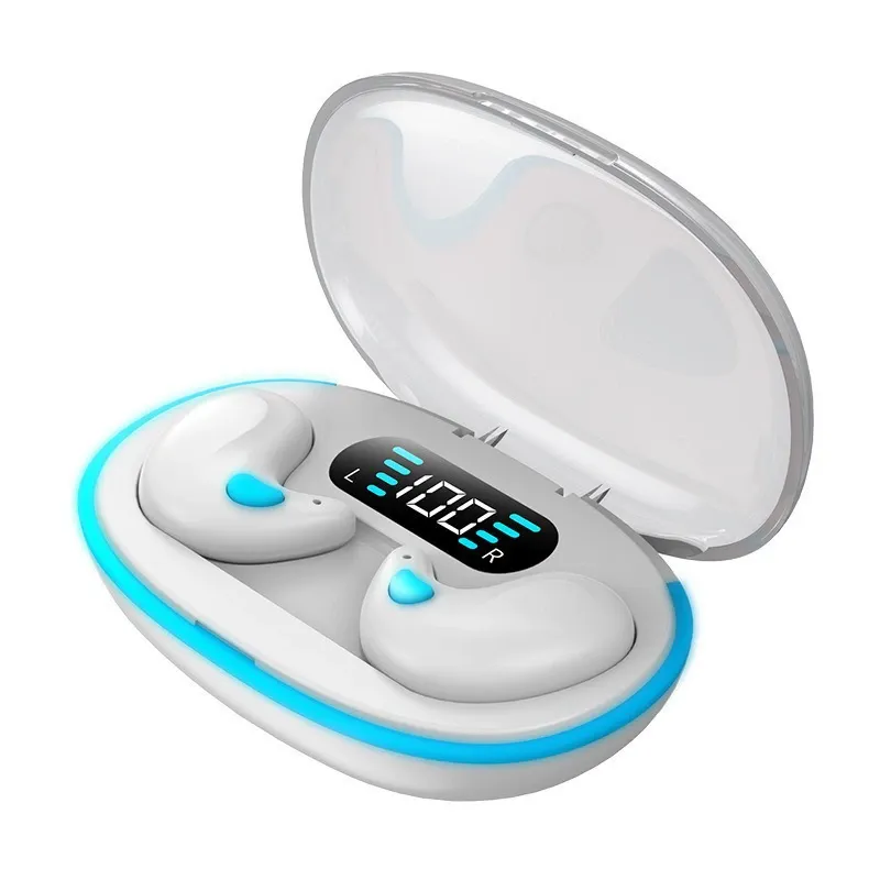 X55 Bone Conduction Sleep Earbuds - Ultra-Small Invisible Bluetooth Headphones, Noise-Canceling, LED Display, Long Battery Life