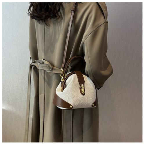 Women's Elegant Colorblock Handbag, Fashionable PU Leather Crossbody Bag, Casual Trendy Versatile High-end Commuting Bag