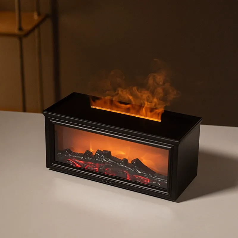 New 3D Simulated Fireplace Flame Aromatherapy Diffuser | Remote Control Desktop Humidifier | Perfect Gift for Home Decor & Wellness Lovers