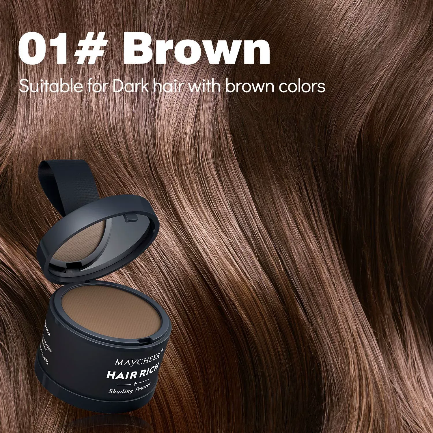 MAYCHEER Hairline Filler Powder - Waterproof Sweatproof Shadow Concealer, Natural Hairline Contour Tool for Forehead, Long-Lasting Root Touch-Up