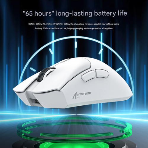 Attack Shark R1 Lightweight Gaming Mouse - Wired Wireless Bluetooth Tri-Mode, Ergonomic Mouse for Esports Gaming & Office Work