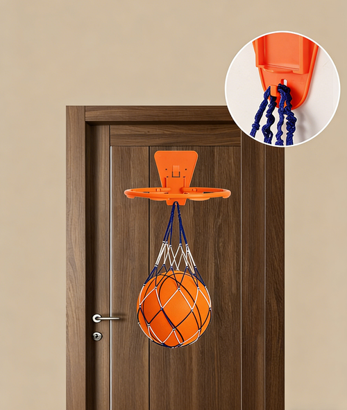 Quiet Indoor Basketball Set, Noise-Free Rebound Ball & Hoop, Noiseless Rebound Ball and Hoop for Silent Indoor Play