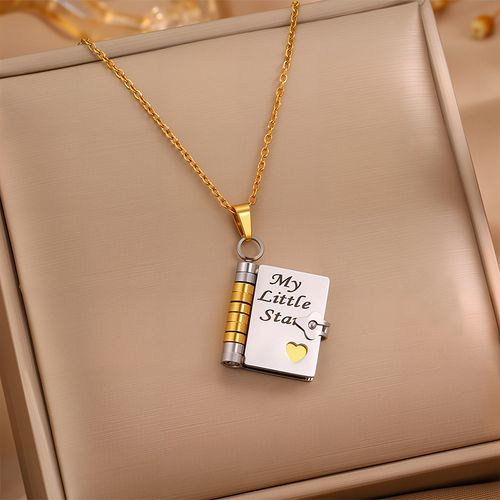 My Little Star Book Necklace for Daughter , Birthday Day Gift Graduation Jewelry of Love
