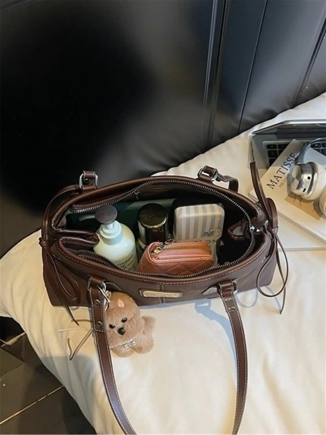 High-Value Fashion Large Capacity Shoulder Bag, Korean Trendy Unique Versatile Women's Bag, Fall Winter Commuter Underarm Bag, Pu Tote Satchel