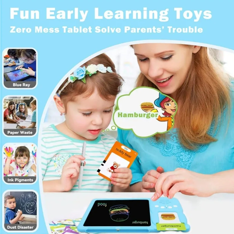 8.5-inch Educational Early Learning Card Machine  English Writing Tablet for Kids' Doodle & Drawing Toy