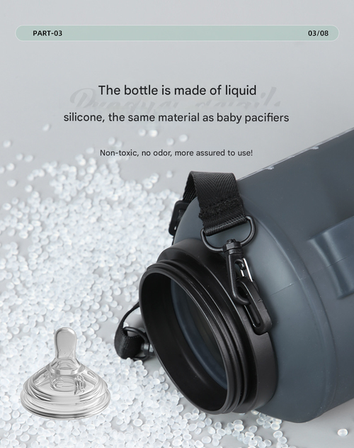 2L Large Capacity Silicone Collapsible Water Bottle - Portable Foldable Sports Flask with Handle for Outdoor Camping Hiking Travel