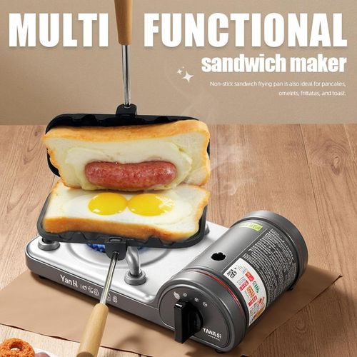 Kitchen Sandwich Grill Pan—Suitable for induction cooktops and gas stoves, it's the perfect choice for home kitchens,An excellent gift choice for Christmas and New Year.