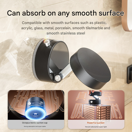 2025 New Dual Suction Cup Magnetic Phone Holder | Lazy Multifunctional Foldable Vacuum Mount | Universal Cell Phone Stand for Home Office Car