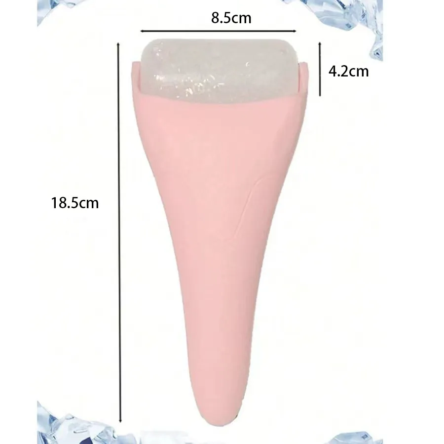 IcyMe Pink Ice Roller & Jade Gua Sha – Comfort Skincare Tools for Face Massage