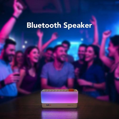 3-in-1 Sound Machine Bluetooth Speaker Night Light - DIY Mixable 7 Nature Sounds & White Noise, 11 Ambient Lights, 180-min Timer for Sleep Aid Relaxation Kids Meditation, Portable Ideal Gift, Smartphone Compatible
