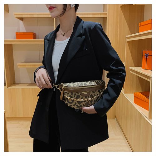Women's Fashion Leopard Pattern Fanny Pack, Casual Versatile Zipper Chest Bag for Daily Used, Trendy All-match Sling Bag, Waist Bag, Bum Bag