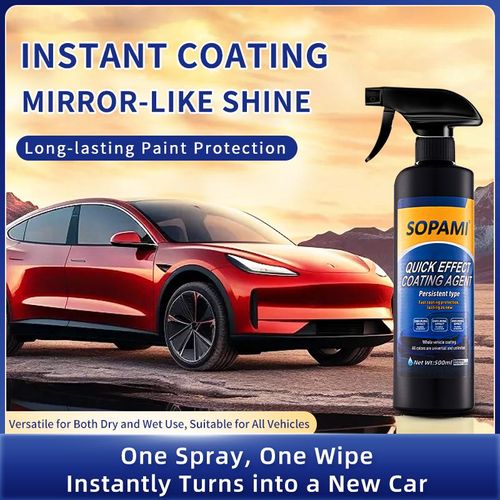 SOPAMI Car Coating Spray-Advanced Automobile Quick-acting Coating Agent With Dust -Proof and Glazing Effects -Long Lasting Car Paint Waxing Solution For a Showroom Shine