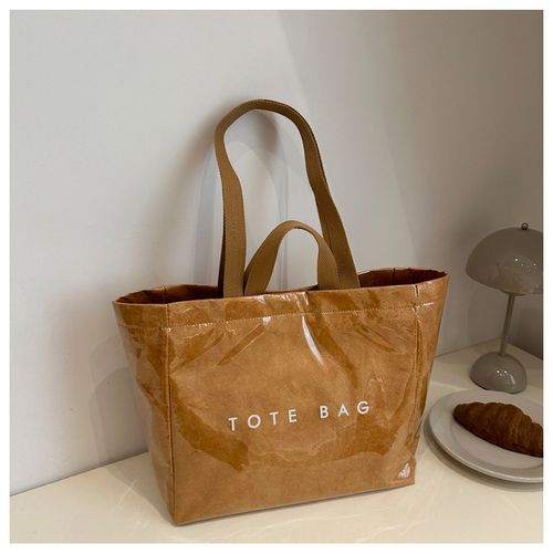 Women's Solid Color Tote Bag, Fashionable Large Capacity Tote Shoulder Bags for Work & Daily Used, Casual Trendy Versatile High-quality Daily Commuting Bag, Textured Commuter Bag