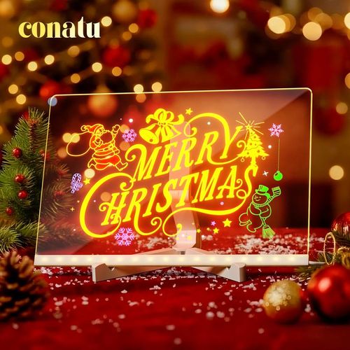 Led Drawing Board For Kids, Acrylic Dry Erase Light-Up Board with Stand Markers Wipes Spray Bottle & Tracing Paper Erasable Reusable Board for Kids Learning Ideal Gift for Birthday Halloween Christmas Decorative Neon Sign