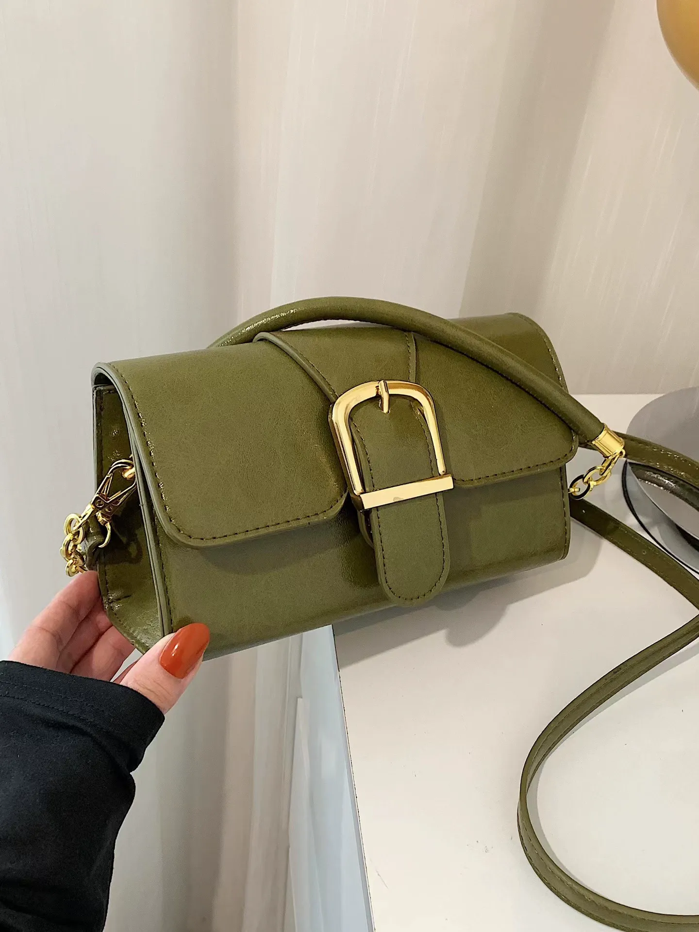 Women's Fashionable Solid Color Purse Shoulder Bag, Casual Versatile PU Leather Crossbody Bag for Daily Used, Trendy High-quality Daily Commuting Bag