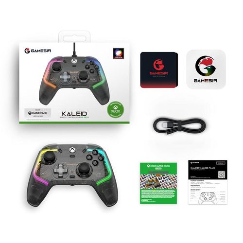 GameSir Kaleid Wired RGB Controller for Xbox Series XS, Xbox One, Windows 1011 & Steam Ultimate Anti-Drift Gamepad with Precision Hall Effect Sticks