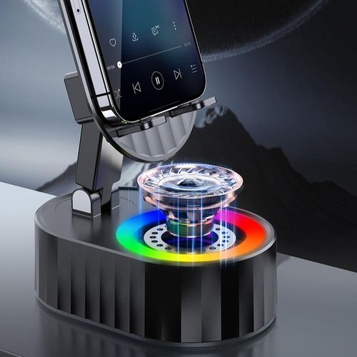 5-in-1 Power Bank with Wireless Induction Audio Bluetooth Speaker & Cellphone Stand Usb Cable Emergency charging  5.3 HD Surround Subwoofer Sound Fits Smartphones,Tablets Springtok