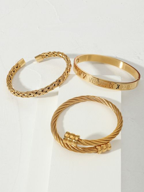 Fashionable Criss Cross Design Bangle for Women & Men, Couple Things, Stainless Steel Jewelry for Party, Daily Clothing Decor, Trendy All-match & Exquisite Jewelry for Birthday Gift, Trendy Stack Bangle