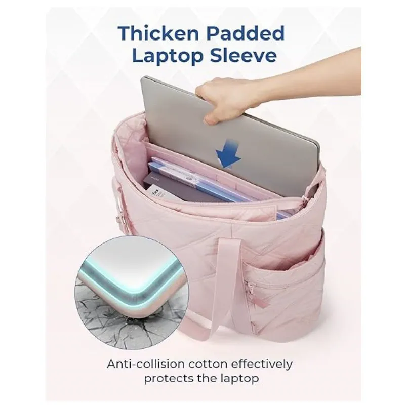 2025 Hot Sale Women Multifunctional Shoulder Tote Bag Travel Laptop Handbag with Zipper Fashion Portable Travel Essential