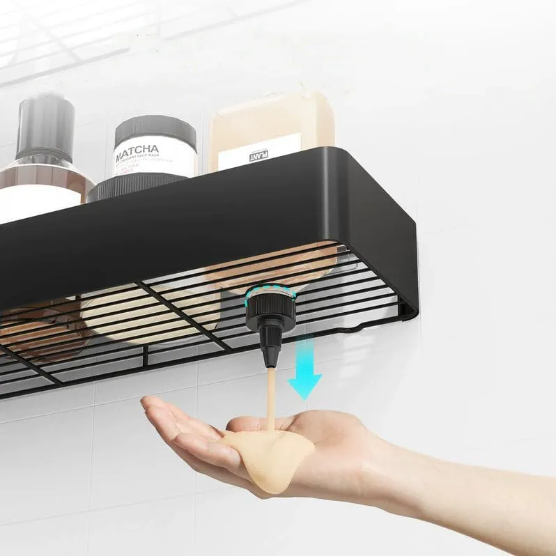 2025 Upgraded Drill-Free Wall Mounted Storage Organizer | Bathroom & Kitchen Shelf Rack | Multipurpose Holder for Toiletries & Utensils