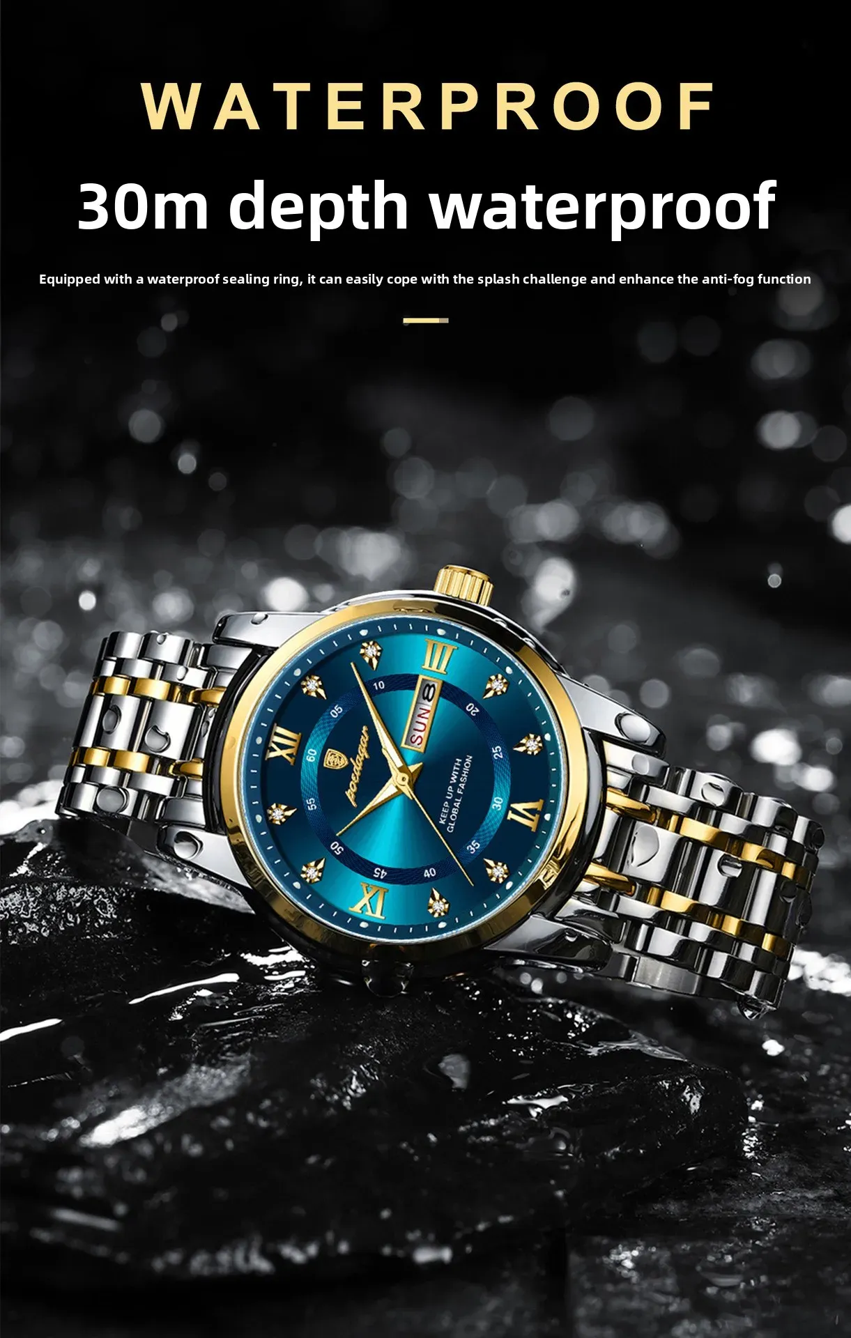 Men's Business Casual Quartz Watch with Round Dial — Stylish Business Series. A versatile and trendy choice suitable for daily wear, as well as an ideal accessory for birthday gifts and party outfits. (Watch box not included.)