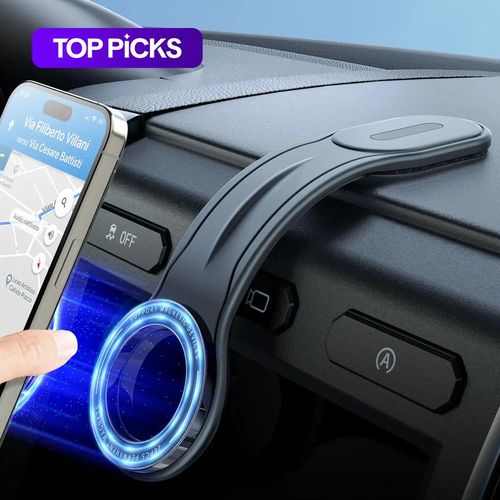 Car Magnetic Phone Holder, Flexible Bendable Aluminum Arm Magnetic Phone Holder, Car Dashboard Cell Phone Mount Compatible with iPhone 15 14 13 Pro Max Mini, Mobile Phone Accessories, Car Cellphone Mount