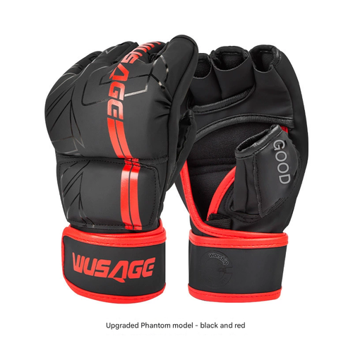 MMA Adult Half-Finger Fighting Gloves - Mixed Martial Arts Boxing Gloves for Sparring Training, Five-Finger Sandbag Punching Gloves, Combat Sports Gear for UFC & Kickboxing