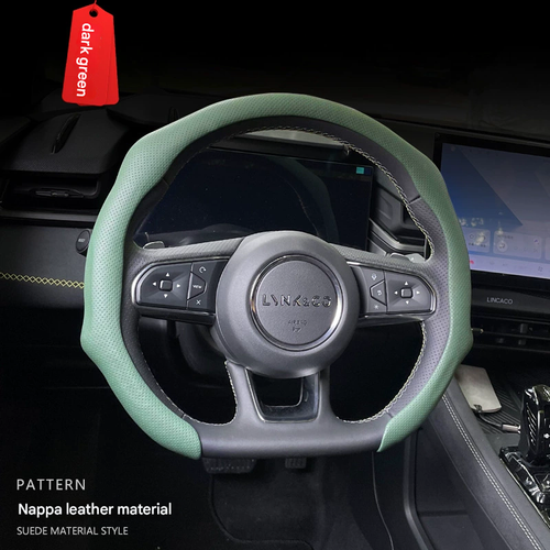 Napa Nappa Leather Car Steering Wheel Cover - Quick Turn Non-Slip Breathable Ultra-Thin Cover for Four Seasons Car Accessories - Versatile