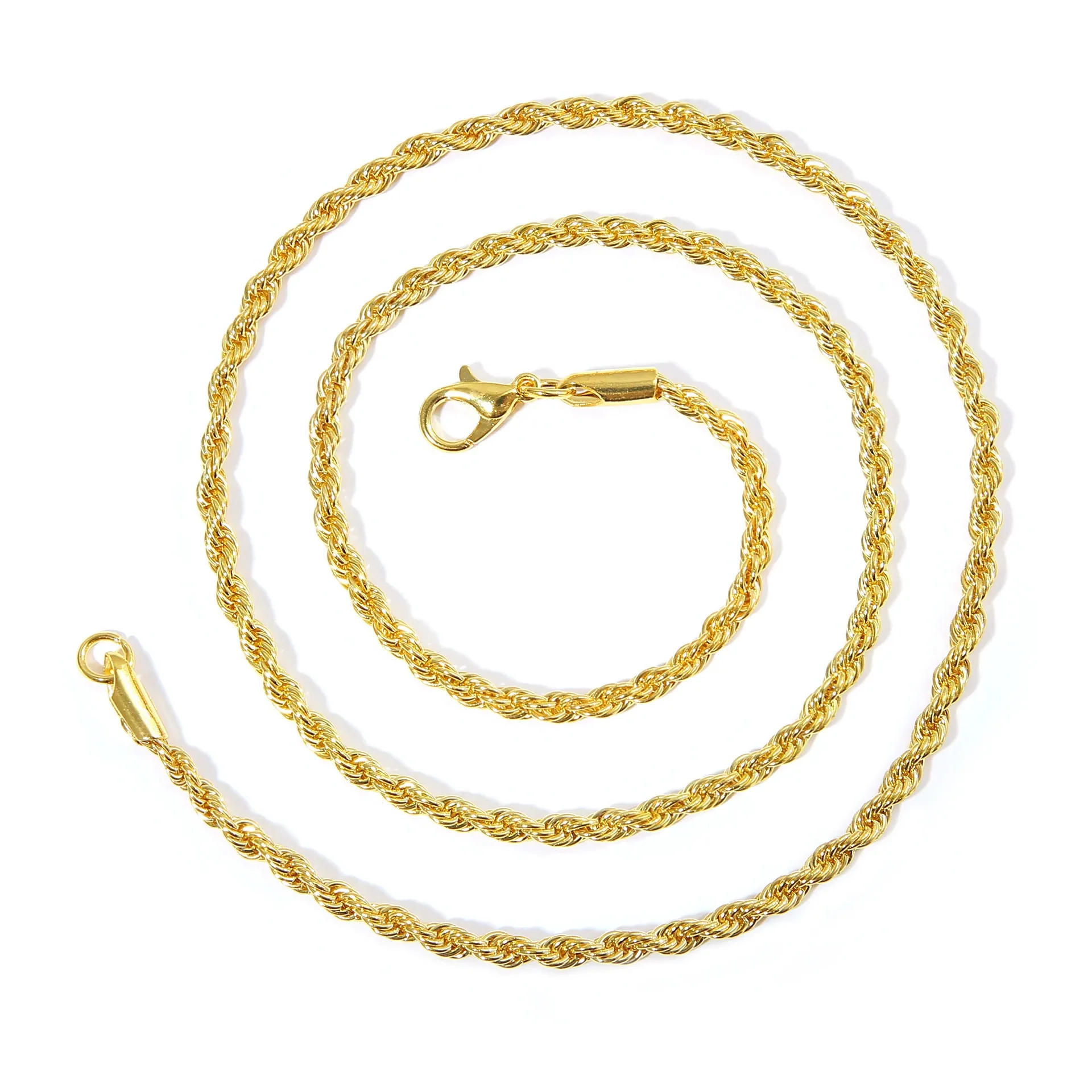 Men's Simple Plain Color Rope Chain Necklace, Stainless Steel Twisted Chain Necklace for Boyfriend, Fashion Accessories