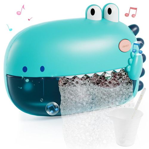 Dinosaur Bubble Machine For Kids, Dinos Bath Bubble Maker, Tub Automatic Bubble Machine, New Upgrades Bath Toy with 12 Music & 5 Suction Cup, Fun Shower Toys, outdoorfun, For Boys girls, Christmas gifts,