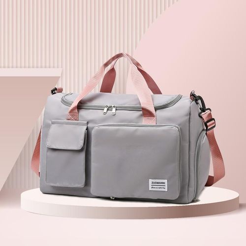 Unisex Minimalist 2025 Trendy Multi-pockets Duffel Bag, Adjustable Large Capacity Zip Travel Bag, Multifunction Carry on Gym Bag for Spring Travel & Gym Use
