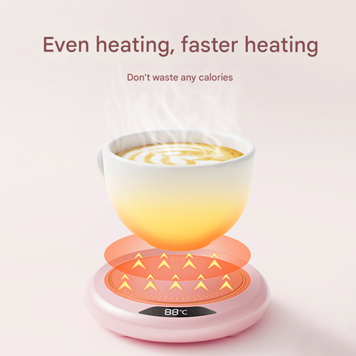 Smart Temperature-Controlled Mug Warmer - Adjustable Heating Base with Constant Temperature, Auto-Shutoff & Waterproof Surface, Fast Milk Warmer for Dormitory Desktop, Ideal for Coffee Tea & Beverages