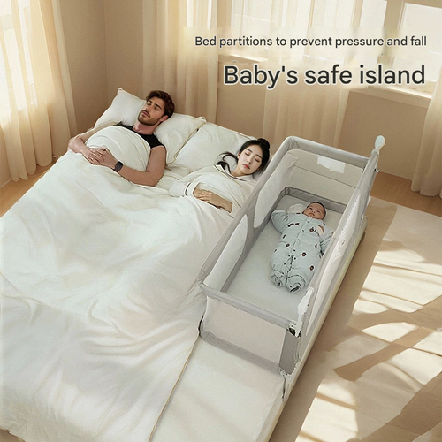 Leeoeevee Baby Crib - Newborn Multifunctional Portable Bassinet, Travel-Friendly Mobile Baby Bed with Safety Rails, Co-Sleeping Infant Bed