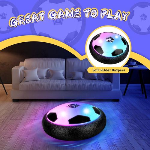 18CM Electric Floating Soccer Ball - LED Lights & Music, Indoor Outdoor Sports Toy for Kids