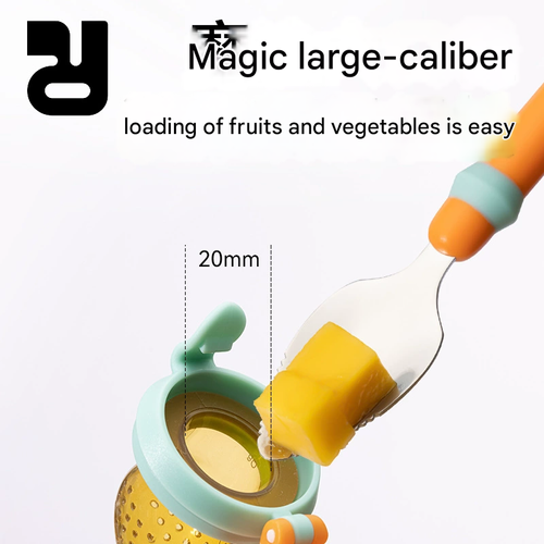 Elf Rabbit Baby Fruit Feeder Teether - Silicone Food Feeder for Baby Led Weaning, Multi-Functional Teething Toy, Safe Gum Soother, Infant Fruit Nibbler & Teething Aid