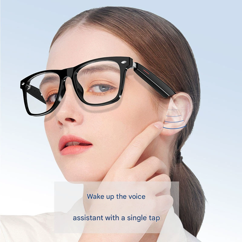Smart Glasses for , 1 Count Wireless-compatible Smart Glasses with Voice Control, UV Protective Glasses for Outdoor Sports, Smart Glasses, for Cyber