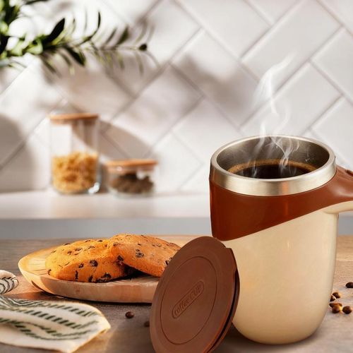 Automatic Magnetic Self Stirring Coffee Mug Rechargeable Stainless Steel Insulated Mixing Cup with Lid for Coffee Milk Tea Hot Chocolate and Protein Powder Christmas Gift