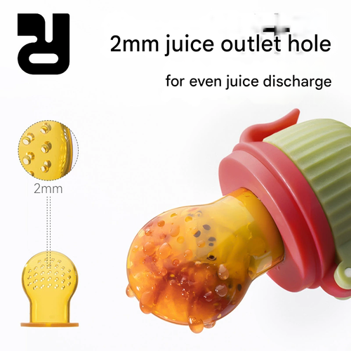 Elf Rabbit Baby Fruit Feeder Teether - Silicone Food Feeder for Baby Led Weaning, Multi-Functional Teething Toy, Safe Gum Soother, Infant Fruit Nibbler & Teething Aid